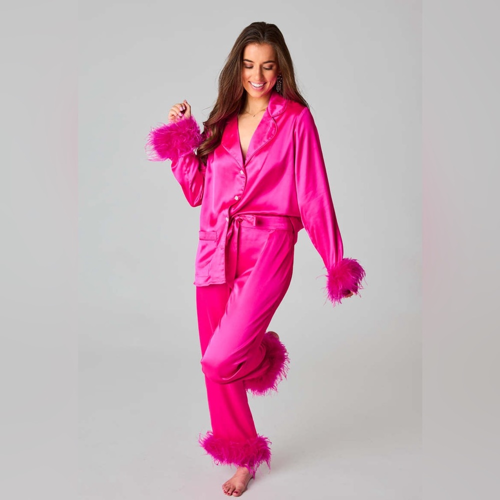 BUDDY LOVE DANICA FEATHER PAJAMAS HOT PINK
